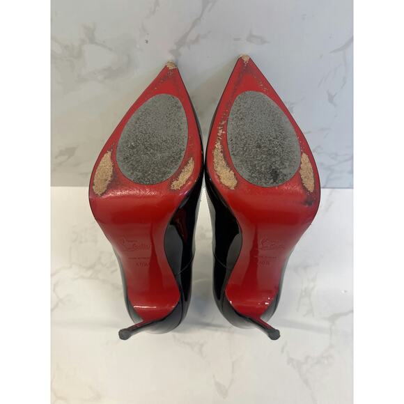 Christian Louboutin Patent Black Heels - Picture 3 of 5